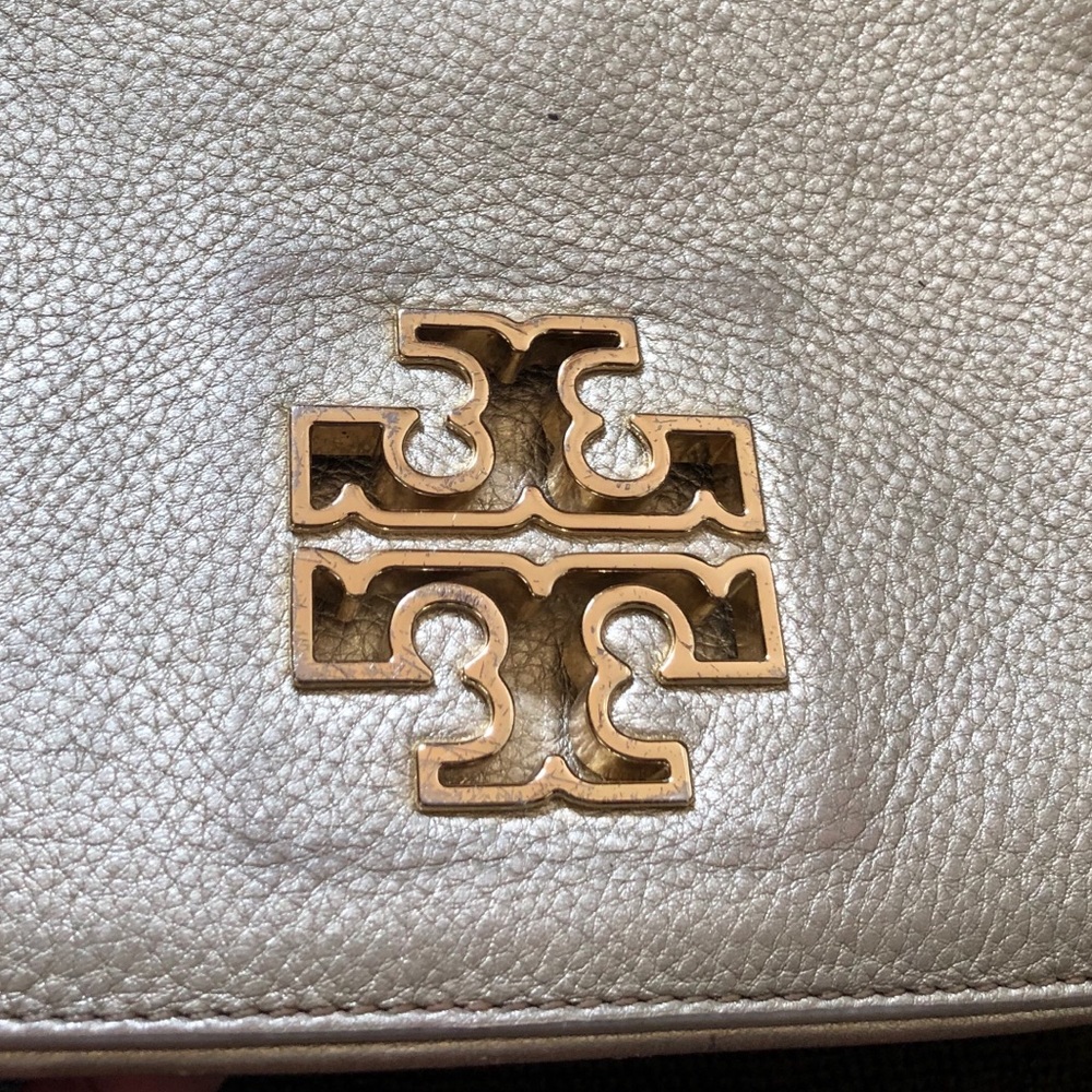 Auth Tory Burch Metallic Gold Crossbody Bag Purse - Picture 14 of 15